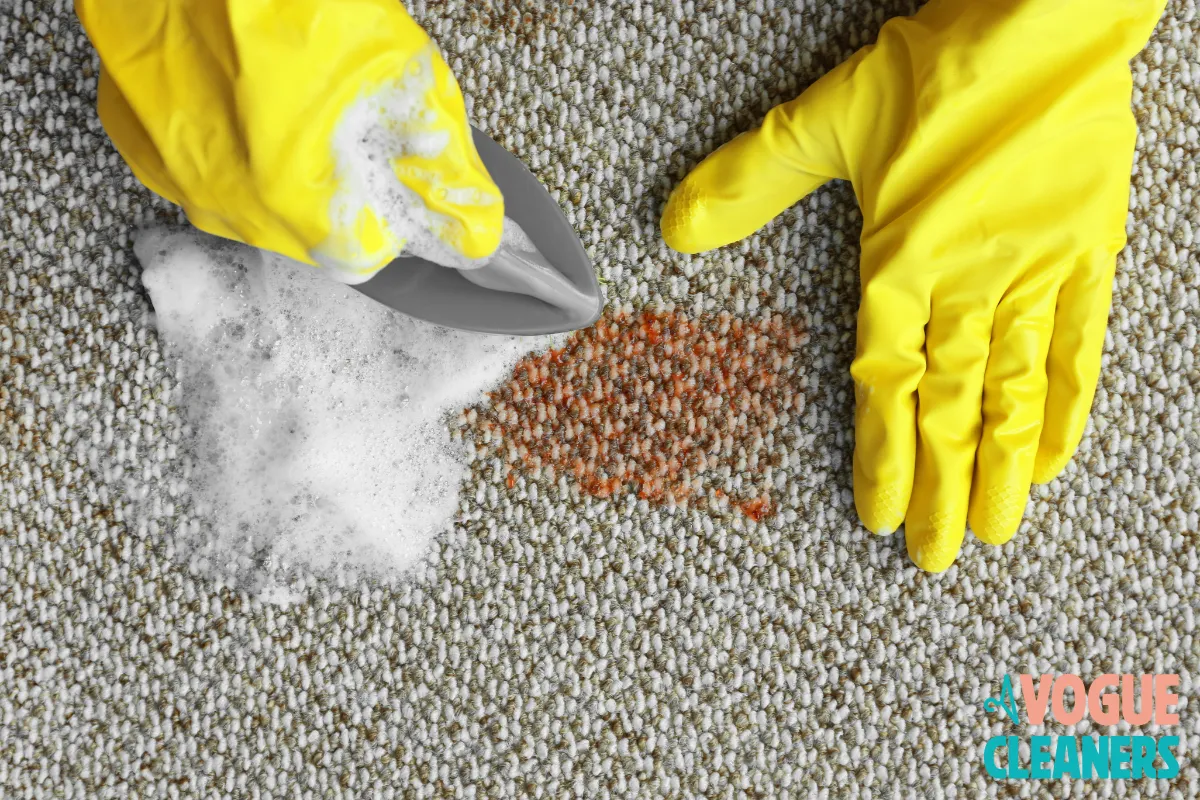 yellow-gloved-hands-gently-cleaning-fabric-to-highlight-the-difference-between-spot-cleaning-vs-dry-cleaning